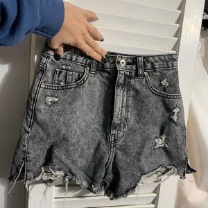ZARA black washed denim shorts- gently worn